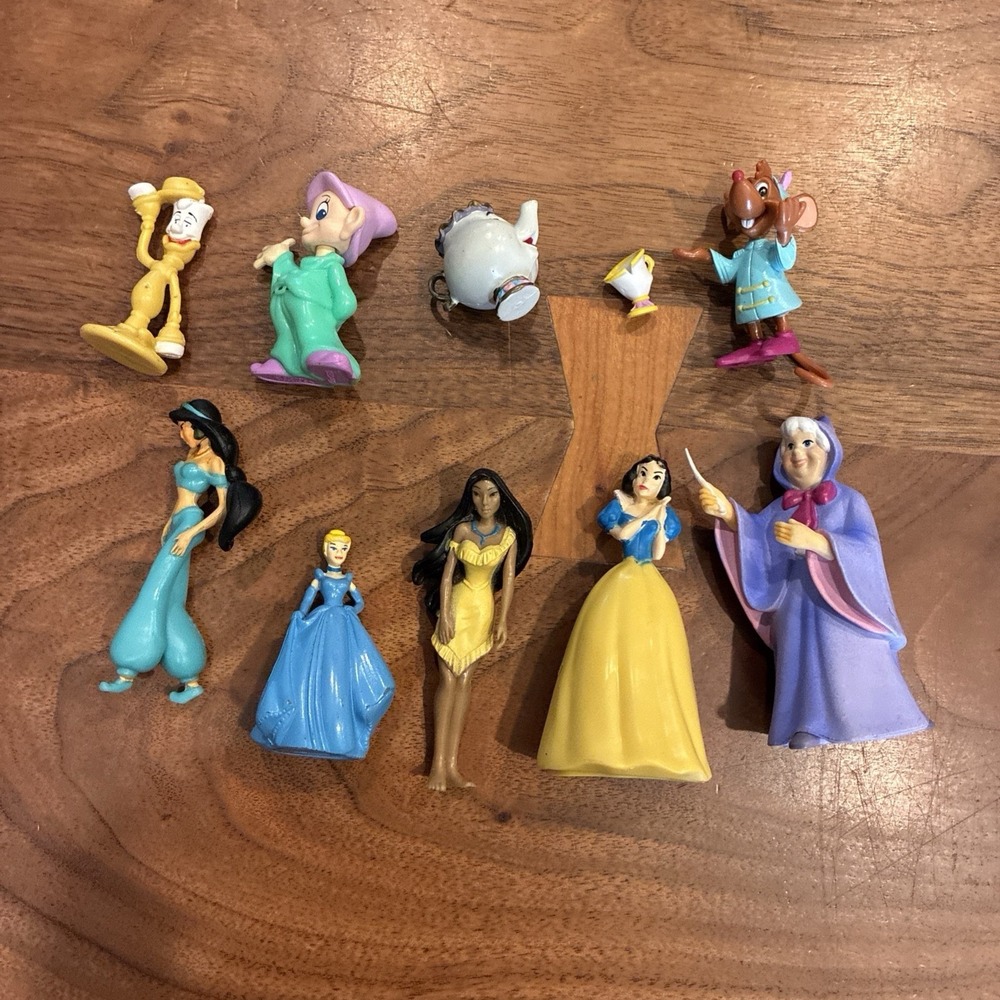 LOT Disney Princess Cake Toppers Cinderella Pocahontas Jasmine‎ Snow White 3"